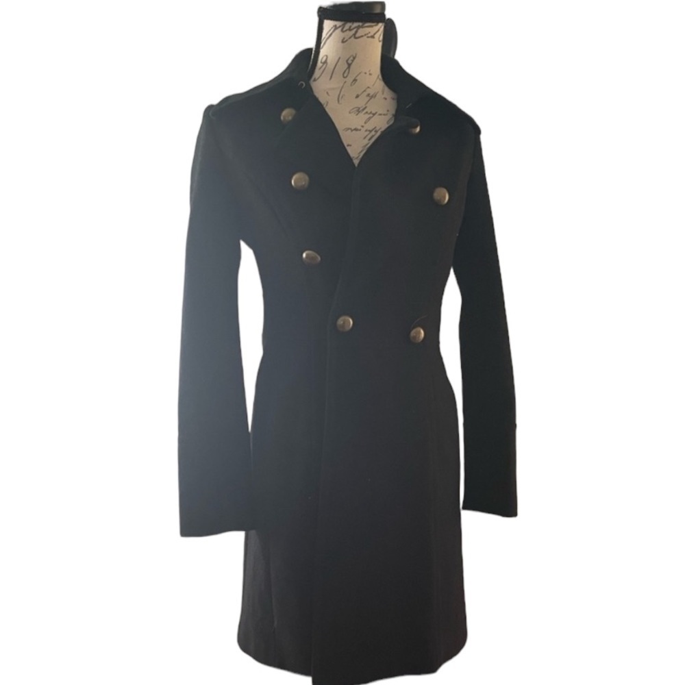 Guess | black wool vintage peacoat​